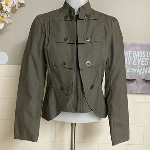Stella Star Cotton Military Jacket zip Up Shirt